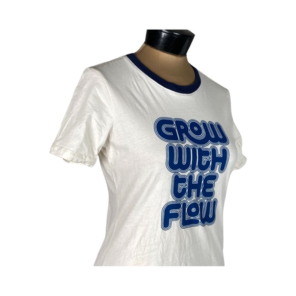The Bee & The Fox Womens Short Sleeve Crew Neck Tee Size M Grow With The Flow - Picture 8 of 12